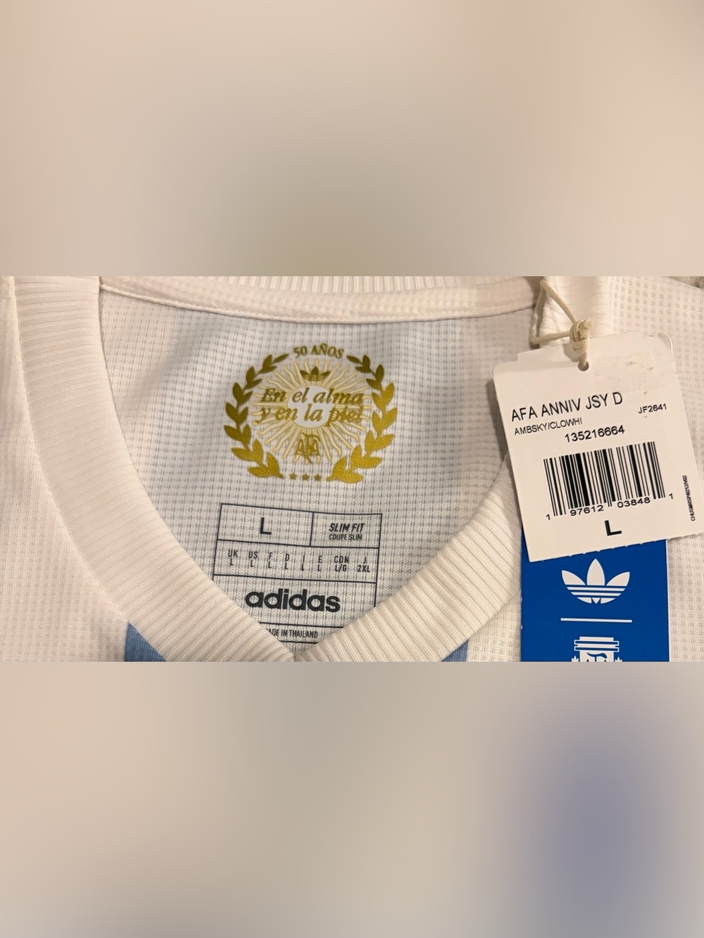 Adidas Authentic Argentina National Team 50th Anniversary JF2641 Jersey Men’s L - Picture 4 of 6